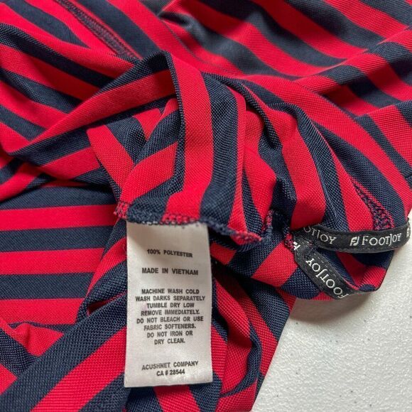 Footjoy Pinehurst Shirt Mens Large Blue Red Stripe Golf Polo Outdoor Athletic - Picture 8 of 11